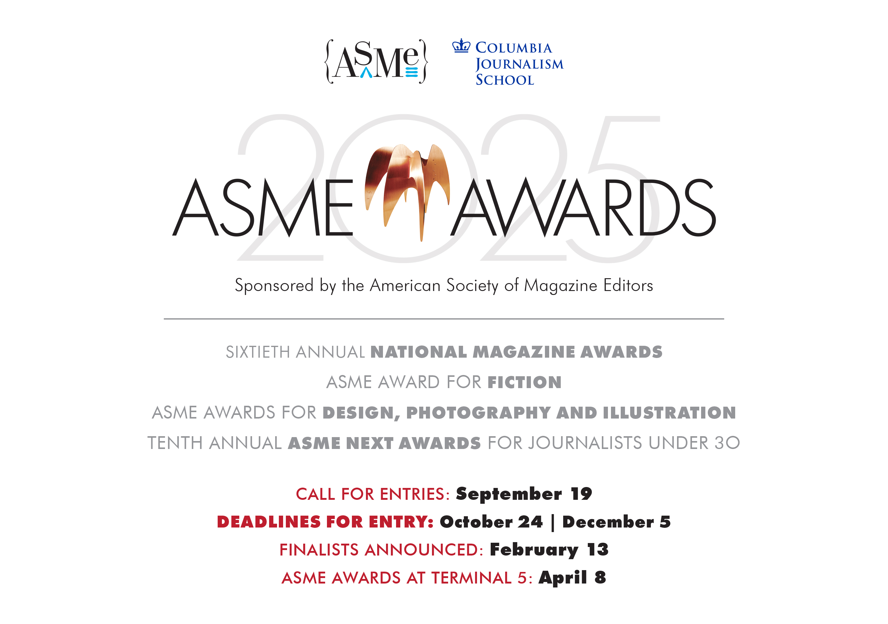 ASME Awards 2025 Dates