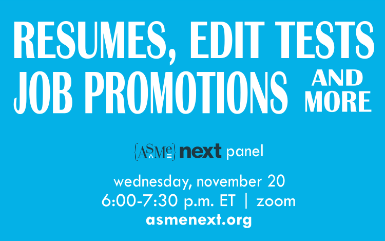 Panel: Resumes, Edit Tests, Job Promotions and More